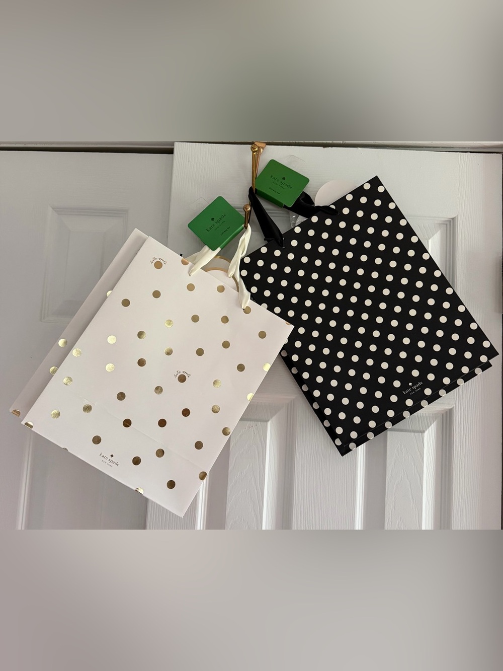 Kate Spade Polka Dot Paper Gift Bag Set 4 Pack